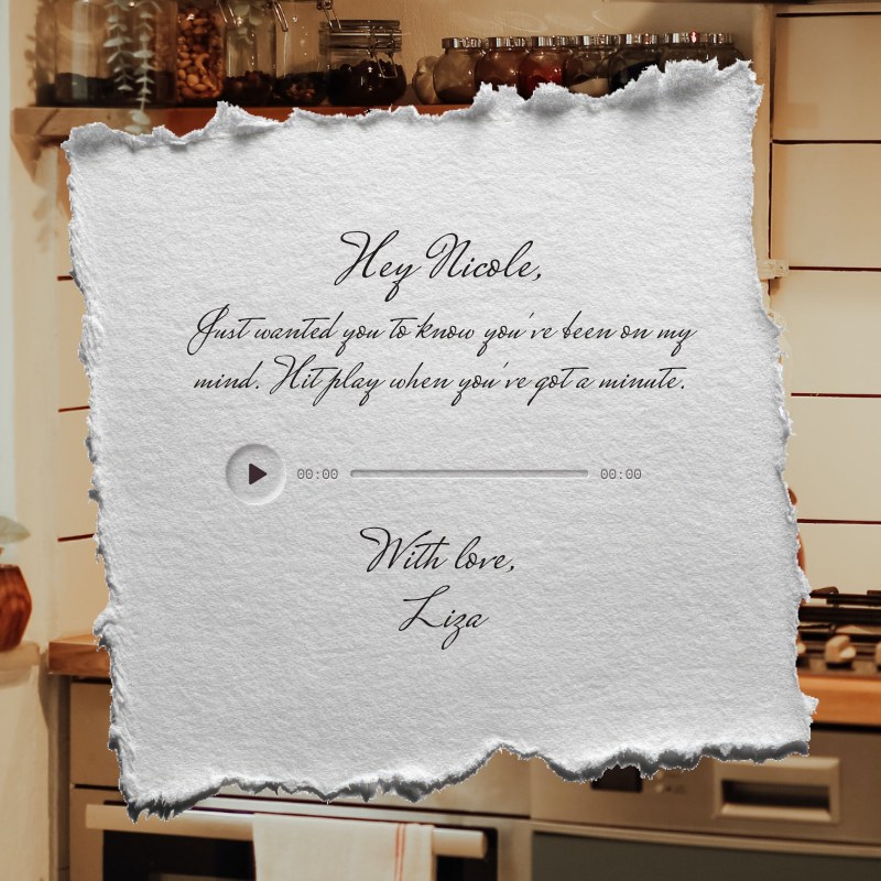 Cozy Kitchen Thoughts card